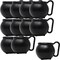 4E's Novelty Black Kettle Mugs 12 Pack, 12oz Plastic Cauldron Cups, BPA-Free Witch Party Favors, Halloween Mugs, St. Patrick’s Day Pots of Gold, Wizard Party Supplies, Candy Holders & Decorations